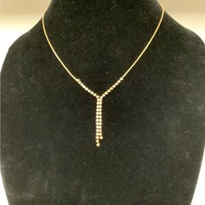 Elegant Gold and rhinestone Necklace